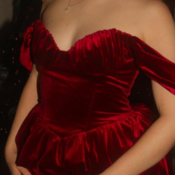 SOLD - Miss Circle Abigail Velvet Dress - Picture 4 of 6